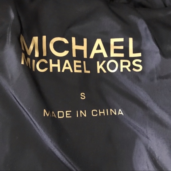 NWT MICHAEL Kors Black Fur trim hood Vest S - Picture 7 of 8